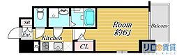 エスリード新大阪ザ・プレミアWEST 1Kの間取図画像