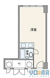 新大阪コーポビアネーズ ワンルームの間取図画像