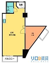 フルーレ新大阪 1LDKの間取図画像