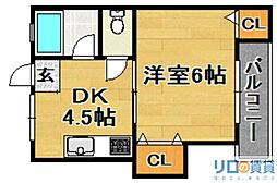 サンヒルズ 1DKの間取図画像