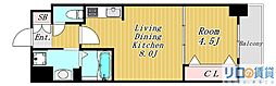 グランルクレ新大阪 1LDKの間取図画像