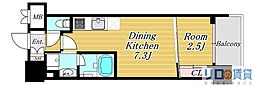 COMFORIA新大阪Q 1DKの間取図画像