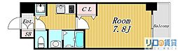 プランドール新大阪サウスレジデンス 1Kの間取図画像