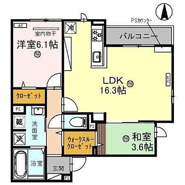 クラシスト今川4丁目 302｜大阪府大阪市東住吉区今川4丁目(賃貸アパート2LDK・3階・61.60㎡)の写真 その2