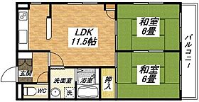 田辺ＴＫマンション 201 ｜ 大阪府大阪市東住吉区田辺2丁目（賃貸マンション2LDK・2階・53.87㎡） その2