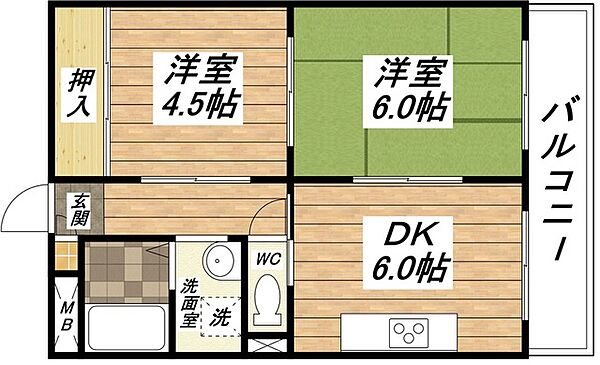 サンヴァリ長吉 302｜大阪府大阪市平野区長吉長原2丁目(賃貸マンション1LDK・3階・45.00㎡)の写真 その2