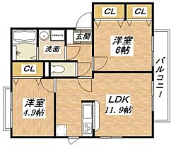 バリュージュ加美東B棟 101 ｜ 大阪府大阪市平野区加美東1丁目（賃貸アパート2LDK・1階・53.25㎡） その2