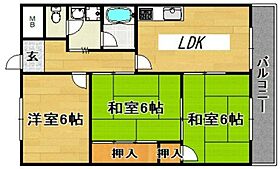 ハッピーコーポレート 302 ｜ 大阪府大阪市東住吉区中野2丁目（賃貸マンション3LDK・3階・56.70㎡） その2