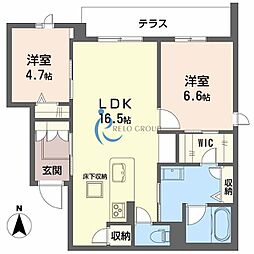 シャーメゾン グリナージュ 2LDKの間取図画像