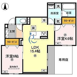 (仮称)D-ROOM平野区加美東5丁目PJ 2LDKの間取図画像