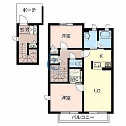 MOMOA 2LDKの間取図画像