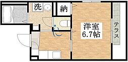 コートビレッジ平野 1Kの間取図画像