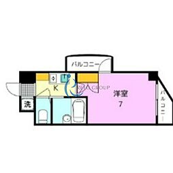 エストゥディオ・アヴァンサル 1Kの間取図画像