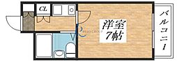 グレース加美 1Kの間取図画像