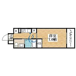 URVINGNeo平野駅前 1Kの間取図画像
