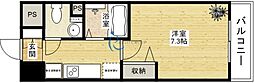 エイチ・ツーオー東住吉1番館 1Kの間取図画像