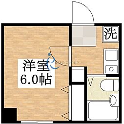 プレアール平野本町 1Kの間取図画像