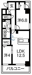 リアライズ小路駅前 2LDKの間取図画像
