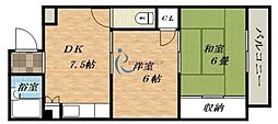 メゾンダイコー 2DKの間取図画像