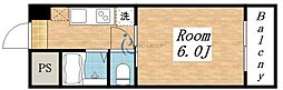キンキ加美 1Kの間取図画像
