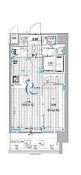 エスリード大阪平野プライム 1LDKの間取図画像