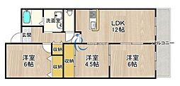 フォレスタ育和 3LDKの間取図画像