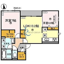 スペチアーレ今川 2LDKの間取図画像