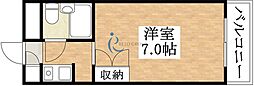 ヤングビレッジ平野 1Kの間取図画像