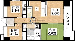 サニークレスト平野西脇 3LDKの間取図画像