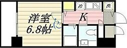 ジュネス東住吉 1Kの間取図画像