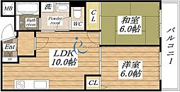 ドムスラファガ 2LDKの間取図画像