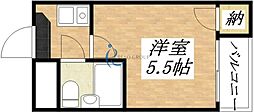 ローズリーフ平野 1Kの間取図画像