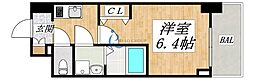 大阪市生野区巽西4丁目マンション 1Kの間取図画像