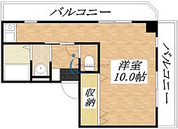 エミネンスP-5平野 ワンルームの間取図画像