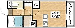 WESTLANDK 1Kの間取図画像