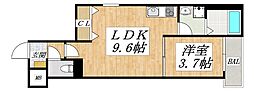 D porta arcobaleno 1LDKの間取図画像