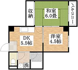 ローズハイツ 2DKの間取図画像