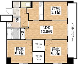 Prime 3LDKの間取図画像