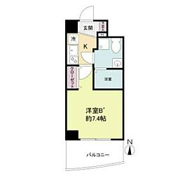 セレニテ桃谷 1Kの間取図画像