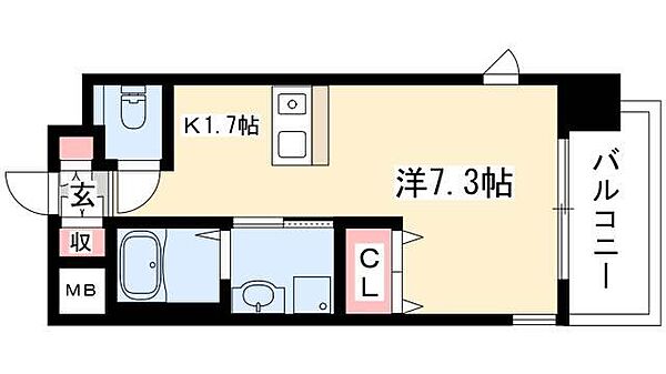 プレサンス鶴舞駅前ブリリアント ｜愛知県名古屋市中区千代田5丁目(賃貸マンション1R・7階・24.15㎡)の写真 その2