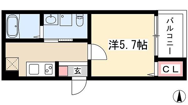 コンフォルテ藤江 ｜愛知県名古屋市中村区藤江町3丁目(賃貸アパート1K・3階・21.90㎡)の写真 その2