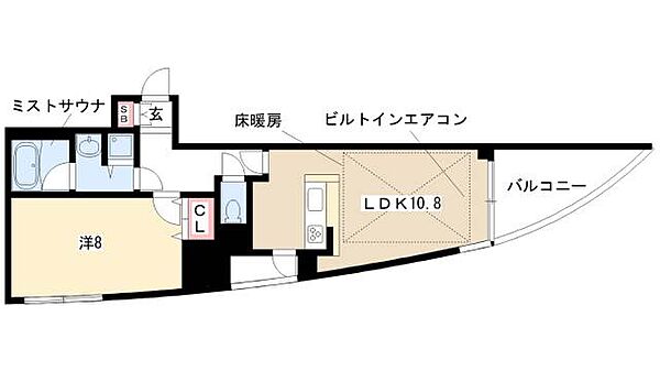 さくらHills富士見 ｜愛知県名古屋市中区富士見町(賃貸マンション1LDK・2階・48.02㎡)の写真 その2