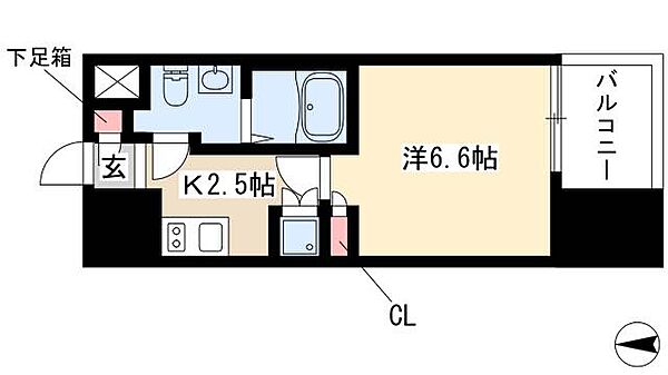 シエルブルー栄 ｜愛知県名古屋市中区栄4丁目(賃貸マンション1K・4階・24.92㎡)の写真 その2