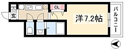 アソシエ鶴舞公園 4階1Kの間取り