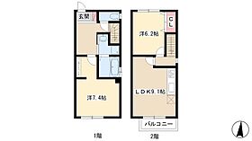 シャンテII  ｜ 愛知県名古屋市西区名塚町1丁目14-3（賃貸アパート2LDK・1階・59.95㎡） その2