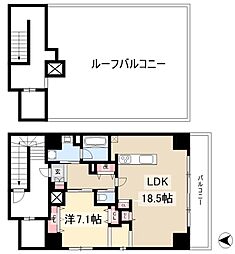サンシャイン大須 1LDKの間取図画像