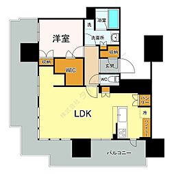 ザ・ファインタワー久屋大通 3階1LDKの間取り