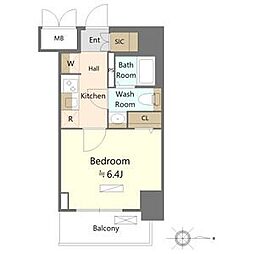 SHOKEN Residence名古屋NORTH 8階1Kの間取り