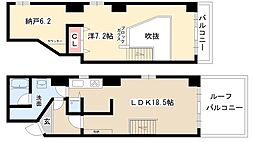 丸の内セントラルハイツ 1LDKの間取図画像