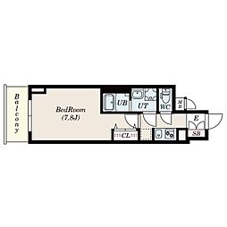 S-RESIDENCE東別院 11階1Kの間取り
